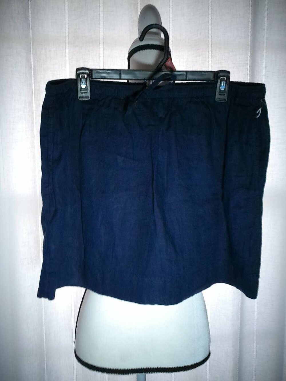C&C CALIFORNIA Skort (Short Underneath) Pull-On 100% Linen Navy Blue NWT XL - Picture 2 of 12